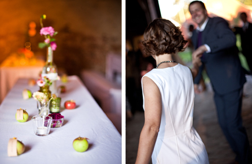 Hochzeitscatering mit gedecktem Tisch